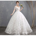 2019 New Off Shoulder Ball Gown Wedding Dress Floor Length Luxury Beaded Wedding Dress Bridal Gown